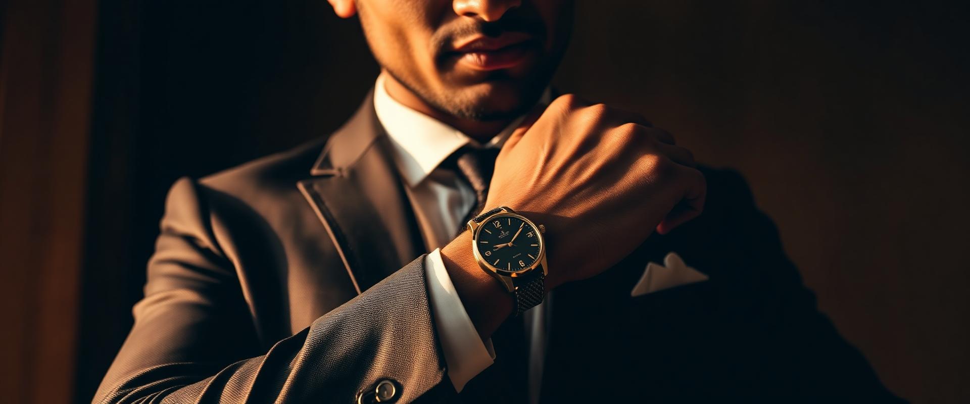 ZENT watch styled with a tailored suit